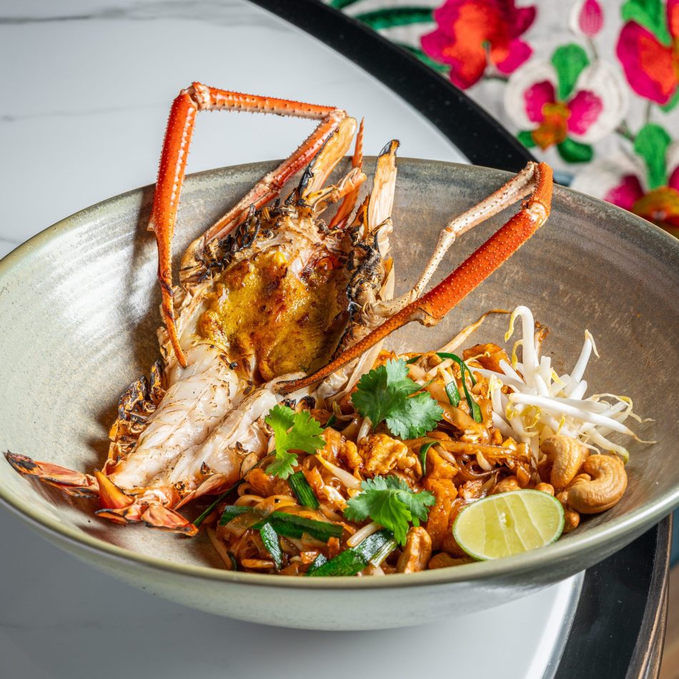 Contemporary Thai seafood dish served at Jim Thompson restaurant